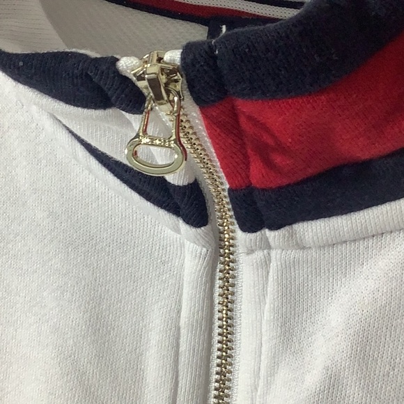 Tommy Hilfiger NEW - Sz L - White Henley style Sweatshirt with front pouch - Picture 3 of 8